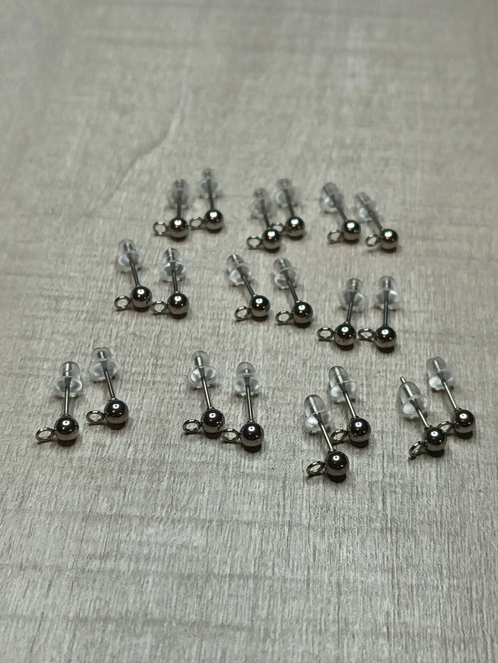20pc Stainless Steel 4mm Ball Post Earring Components with Loop (10 Pairs) #1